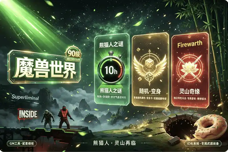 《魔兽世界》90级熊猫人5X超变单机版：随机属性+变身翅膀，畅玩灵山奇缘特色内容