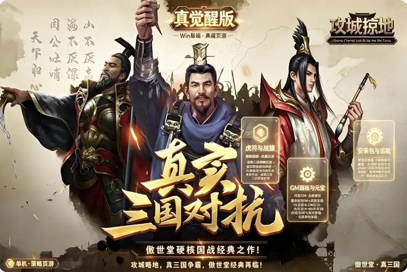 详细阅读:《攻城掠地》真觉醒版单机珍藏:Win一键端+GM后台,重温三国策略国战经典 《攻城掠地》真觉醒版单机珍藏:Win一键端+GM后台,重温三国策略国战经典