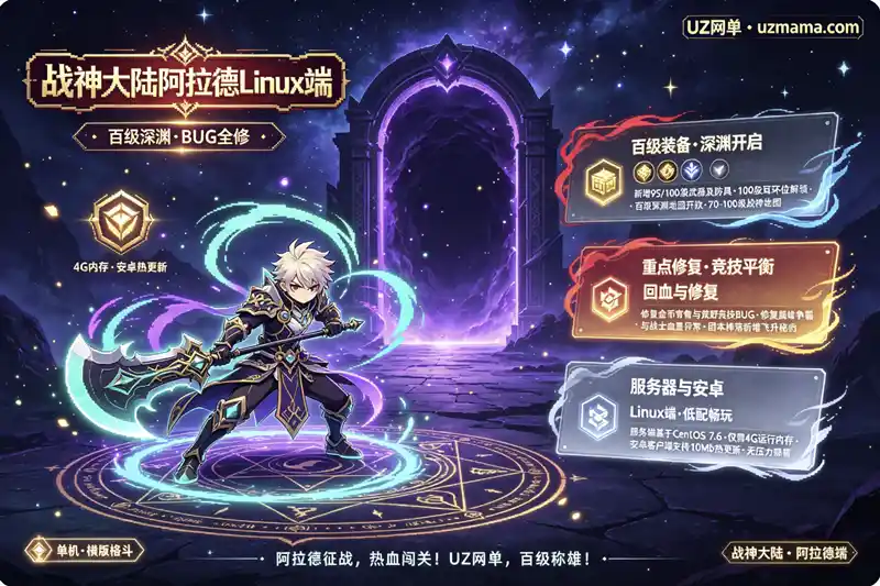 详细阅读:《战神大陆黑白境界阿拉德》横版闯关手游Linux端:新增95/100级武器+团本掉落优化,修复竞技与战士血量BUG 《战神大陆黑白境界阿拉德》横版闯关手游Linux端:新增95/100级武器+团本掉落优化,修复竞技与战士血量BUG