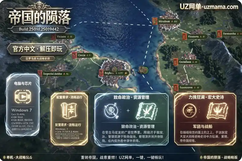 详细阅读:《帝国的陨落》Build.25019442 官方中文免安装版:古罗马风战略史诗,在内忧外患中力挽狂澜 《帝国的陨落》Build.25019442 官方中文免安装版:古罗马风战略史诗,在内忧外患中力挽狂澜