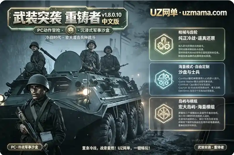 《武装突袭 重铸者》v1.8.0.10 中文版：冷战军事沙盒，混兵种战斗+海量模组打造专属体验